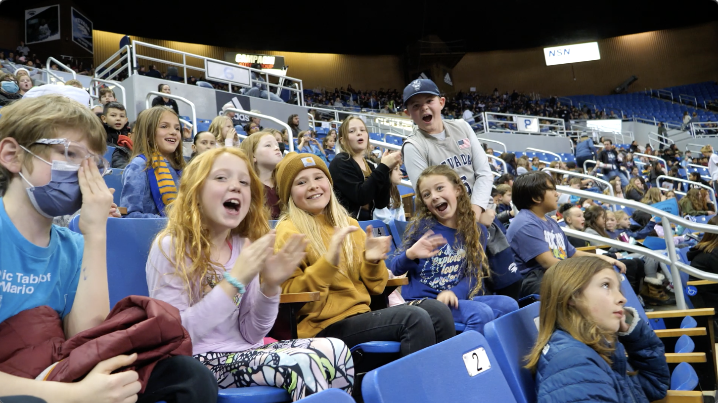  kids cheering